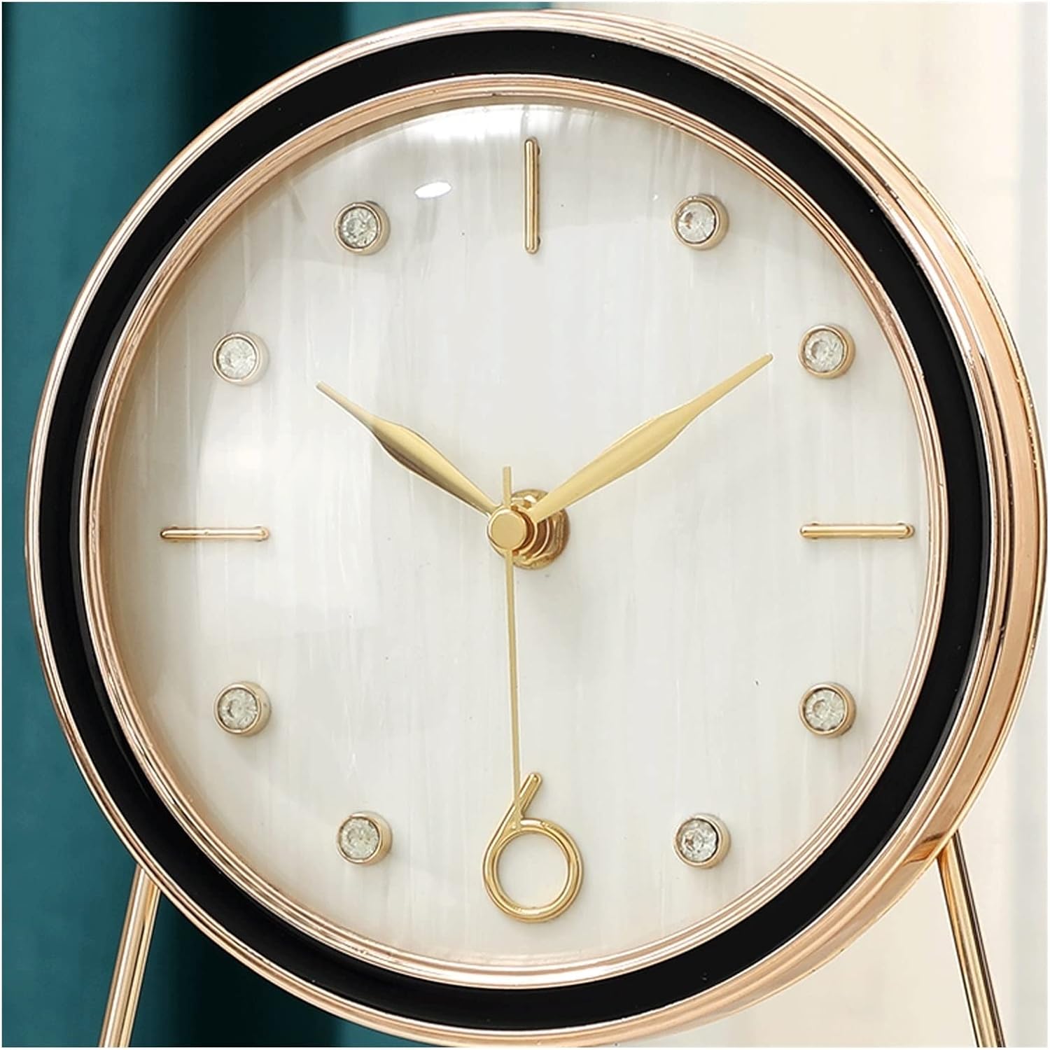 SUNESA Table Clock Desk Clock Living Room Clock Ornaments Home Simple Light Luxury Pendulum Clock Desktop Clock Desk Clock Decorations Desk Clock (Color : Rojo)