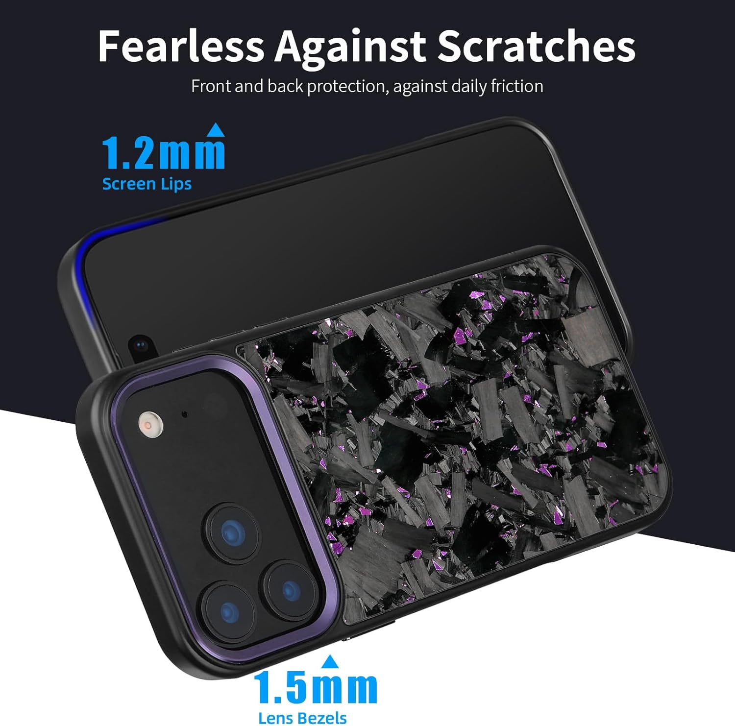 New Forged Carbon Fiber Phone Case for iPhone 17/17 Air/17 Pro/17 Pro Max with Meta Frame & Buttons, Wireless Charging Compatible, Anti-Slip Magnetic Design (Red B, for iPhone 17 ProMax)