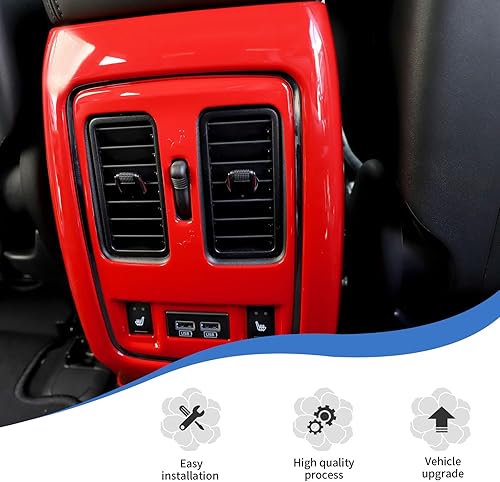 Miniatura 6 de JeCar Kit de Tim para asiento trasero de aire acondicionado y panel de ventilación, accesorios interiores compatibles con Jeep Grand Cherokee WK2