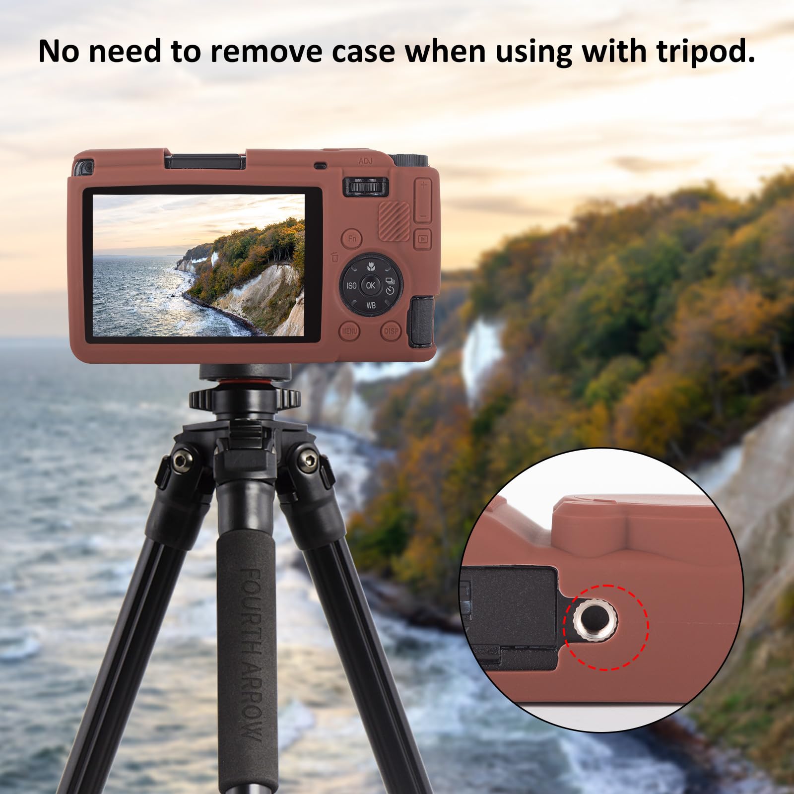 Rieibi Coque en silicone pour Ricoh GR IV, Ricoh GR IV GRIV GR4 avec 2 films de protection d'écran, couvercle d'objectif amovible pour GRIV (pour GR4 uniquement)