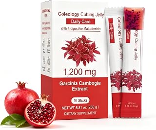 Coleology Cutting Jelly Stick, with Garcinia Cambogia Extract & Chia Seeds | Pomegranate Flavor for Appetite Control & Metabolic Support | 10 Sticks, 8.81 oz