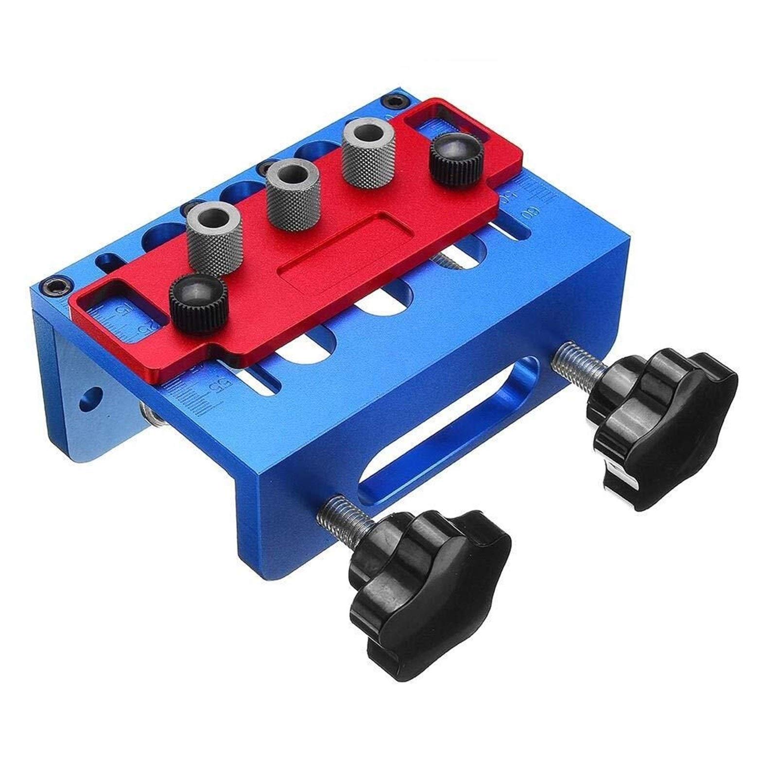 Lavorazione del Legno Drill Guida Set 3 in 1 perforatrice Sagomatura Jig Auto Serrare Morsetto Spine Tenon di punzonatura con Drill Bits Perni di Posizionamento Strumenti di falegnameria