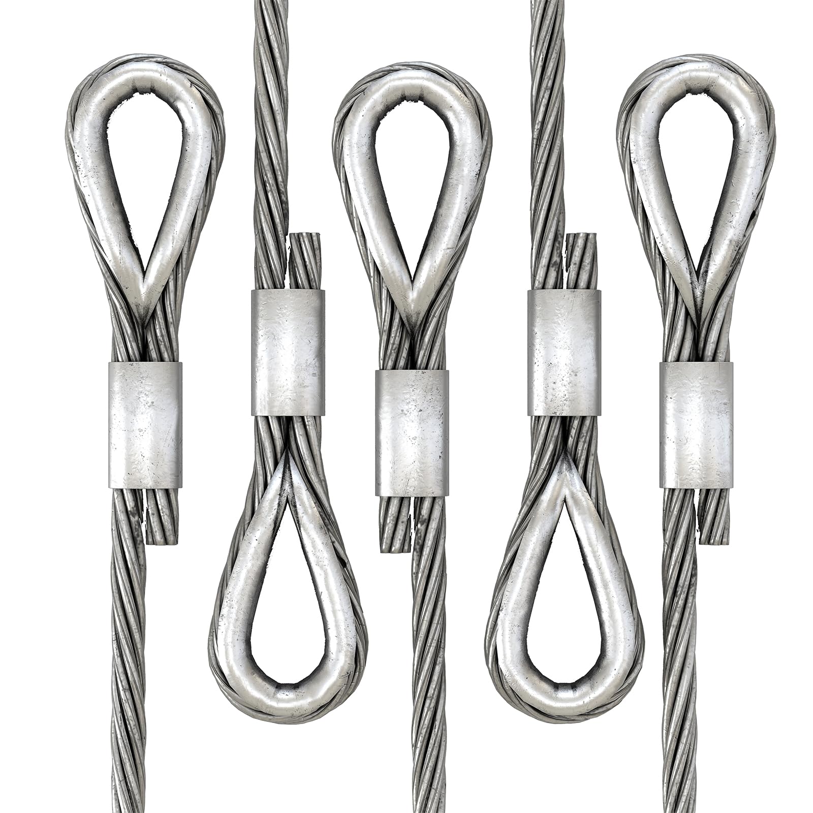 sourcing map 50 Stück M1,5 Edelstahl-Fingerhut für Drahtseil mit 1,5 mm Durchmesser, Drahtseil-Kauschen, Takelage für Marine, Sonnensegel, Zaun, 50 Stück