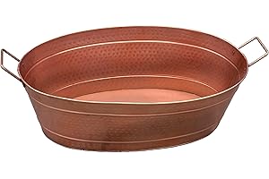 Benjara Galvanized Metal Bath Tub