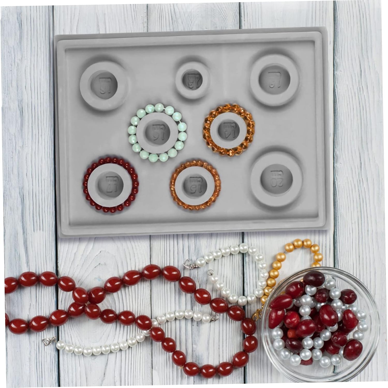 OSALADI 4pcs Bead Board Jewelry Design Beading Board Trays DIY Craft Tool for Jewelry Making