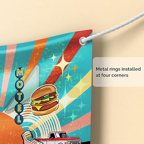 Miniatura 4 de Telón de fondo para fiesta de los años 50, decoraciones de fondo retro de los años 50, regreso a los años 50, pancarta de cumpleaños de rock and