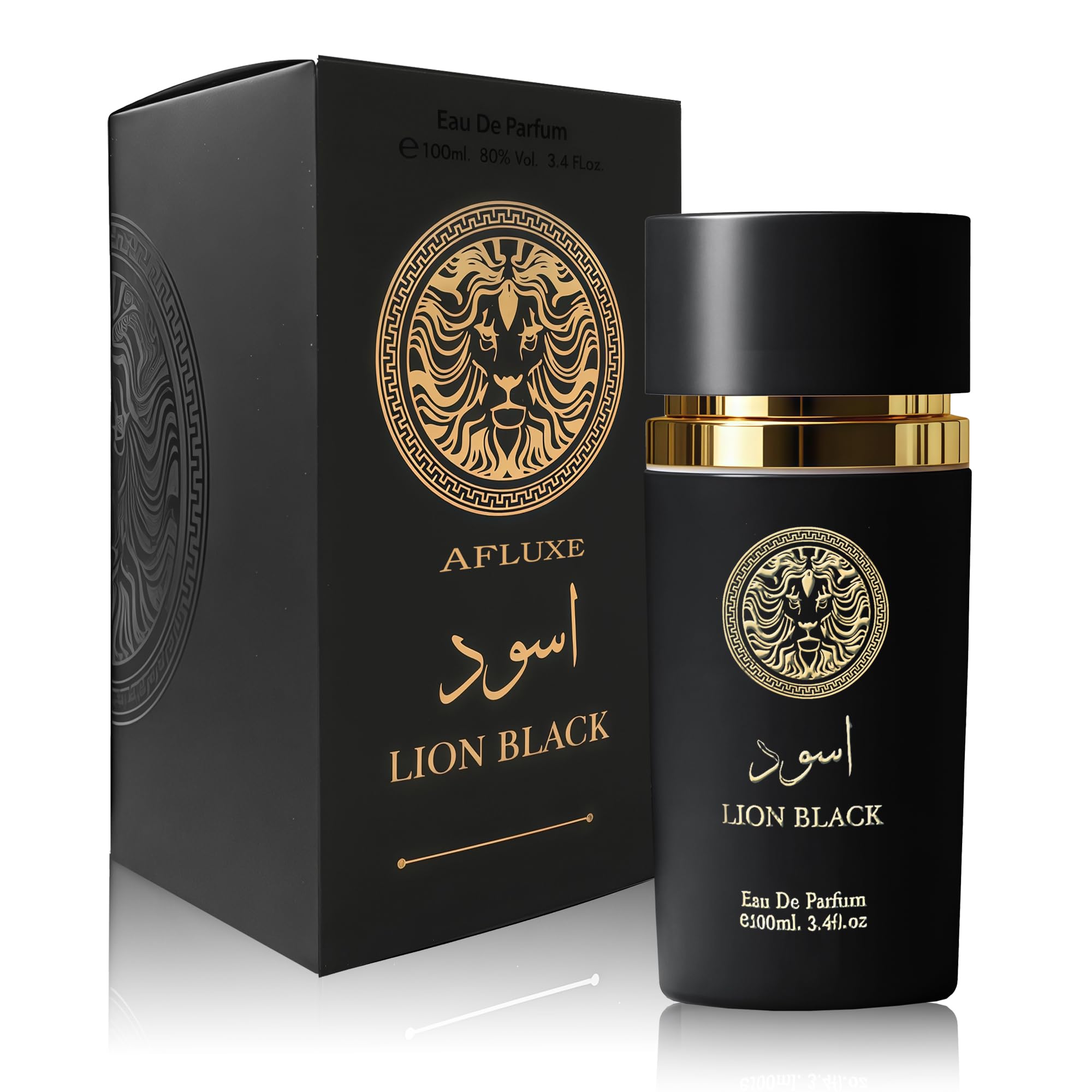 LION BLACK Mens Cologne - Eau de Parfum - Refined and Long-Lasting Fragrance - 100ml