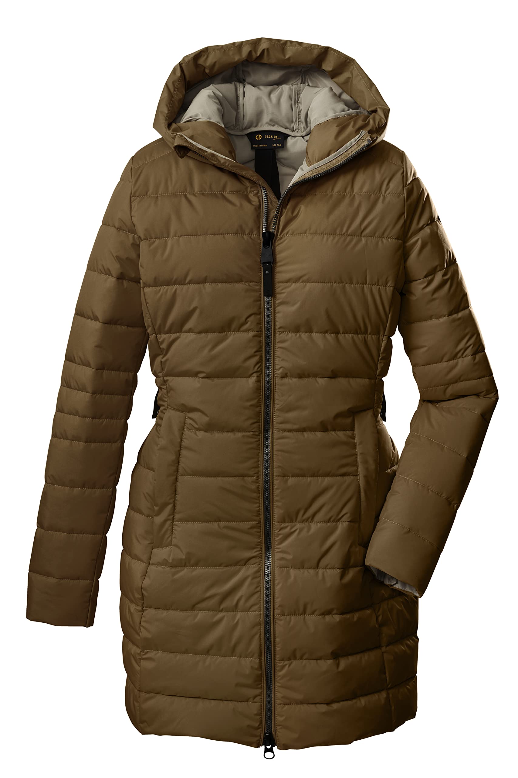 G.I.G.A. DX Women's Parka informal y funcional con estilo plumífero y capucha GW 34 WMN QLTD PRK, marrón claro, 38, 38803-000