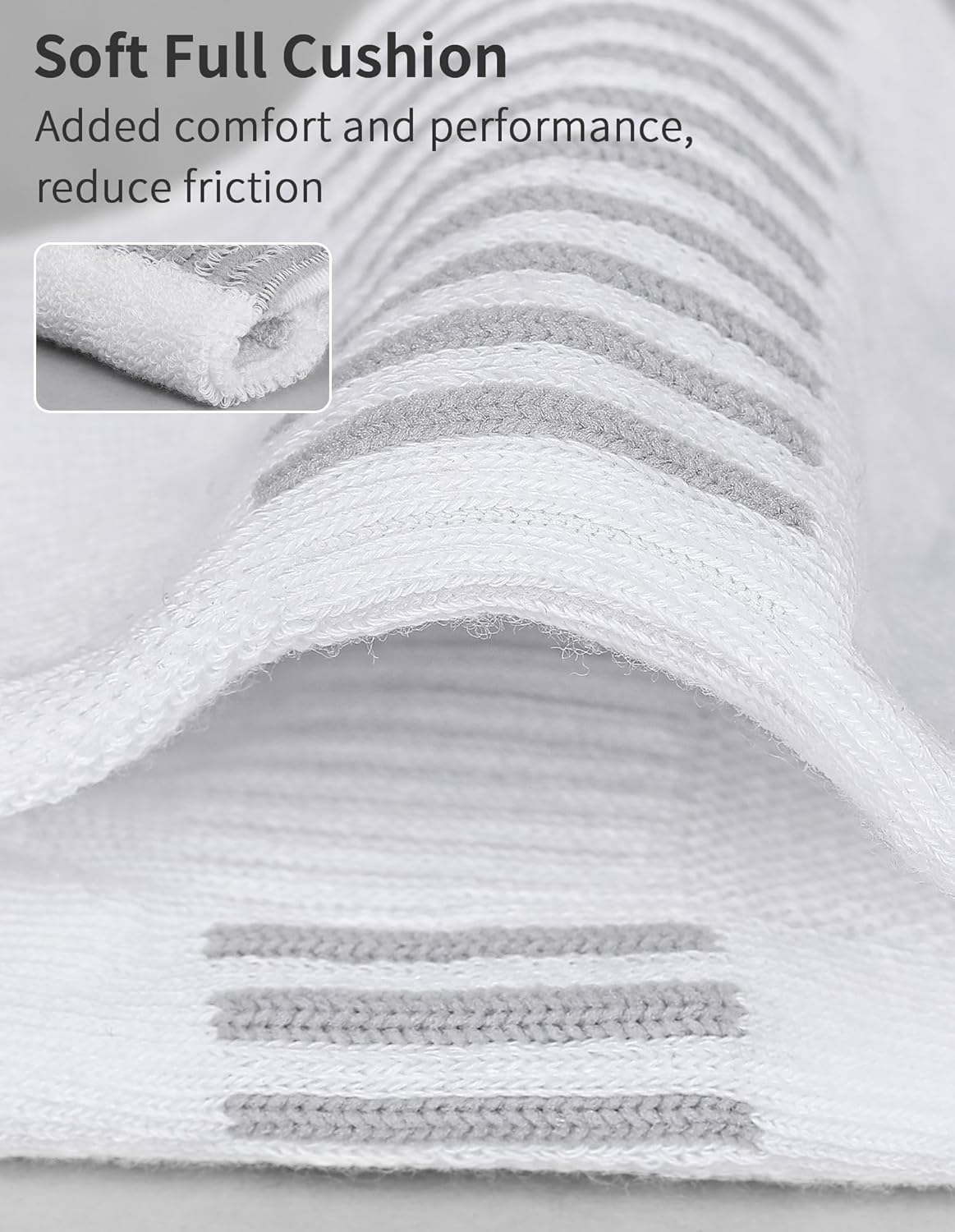 Airacker No Show Socks Womens Athletic Cushioned Low Cut Sports Running Ankle Socks for Women 6 Pairs - Image 4