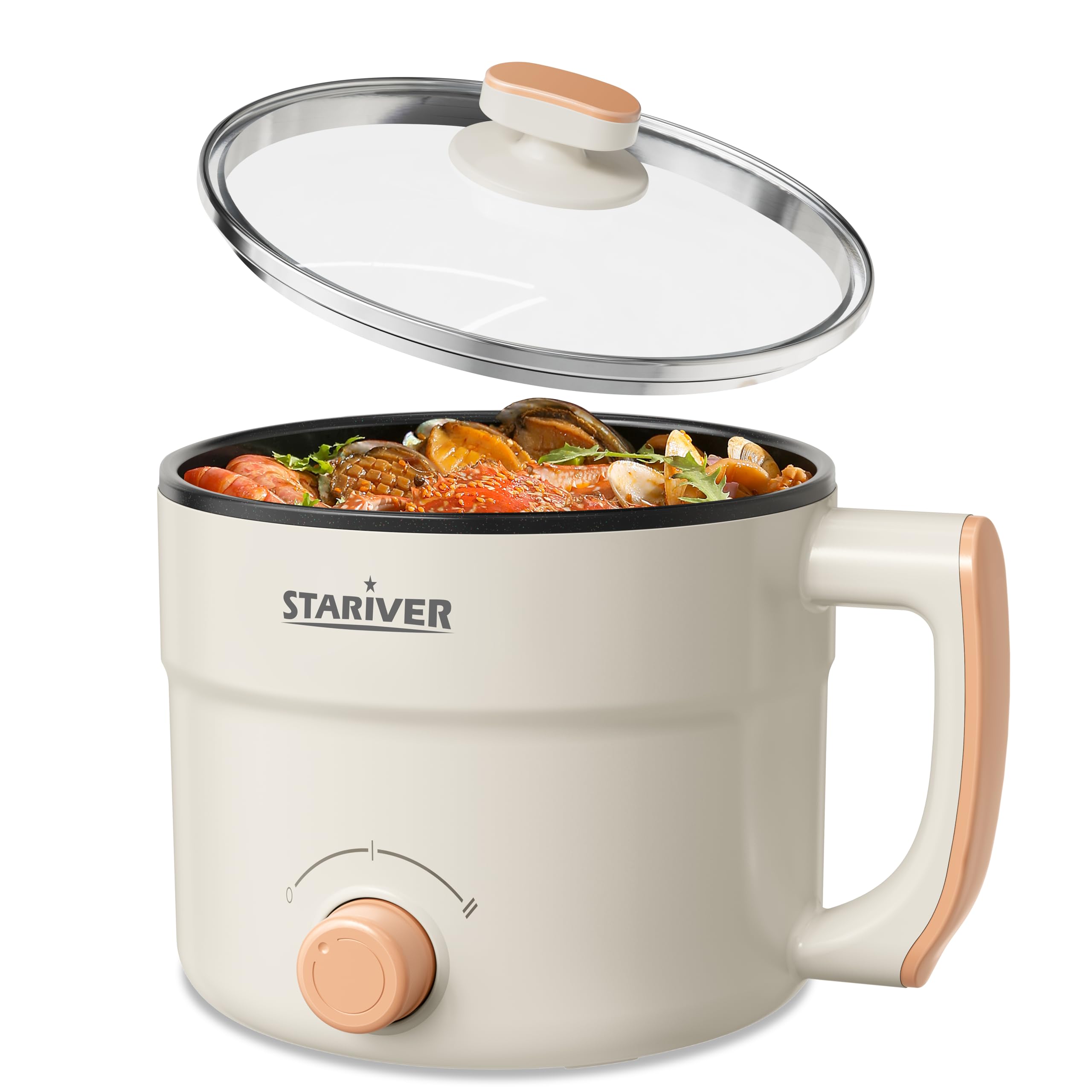 Stariver 1.5L Electric Hot Pot with Dual Power