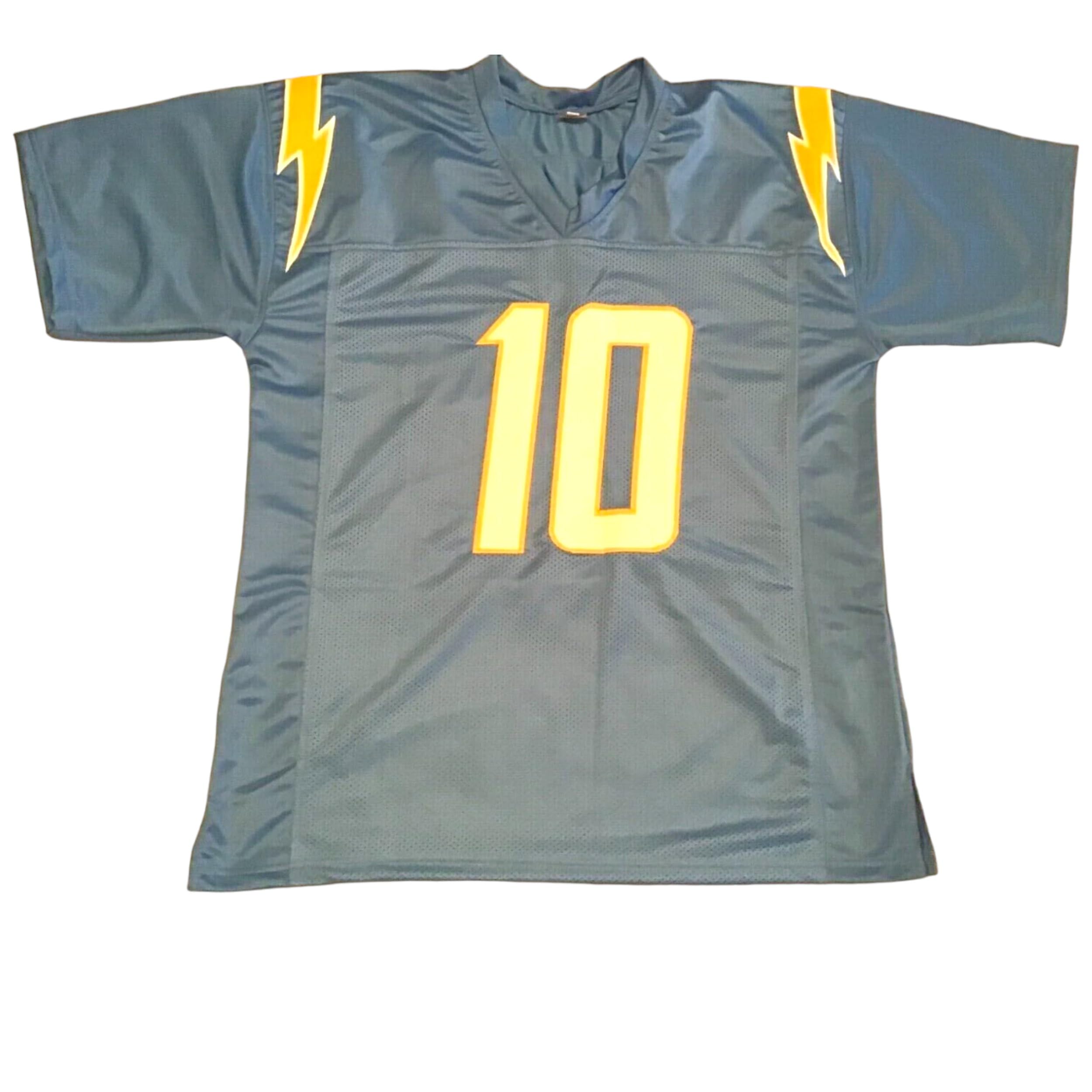 Justin Herbert Powder Blue Jersey Stitched Custom Football New No Brand/Logos (US, Alpha, Large, Regular, Regular, Powder Blue)