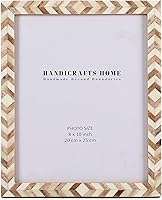 Vista 83 de Marco de fotos chic madreperla hecho a mano vintage 4x6 gris