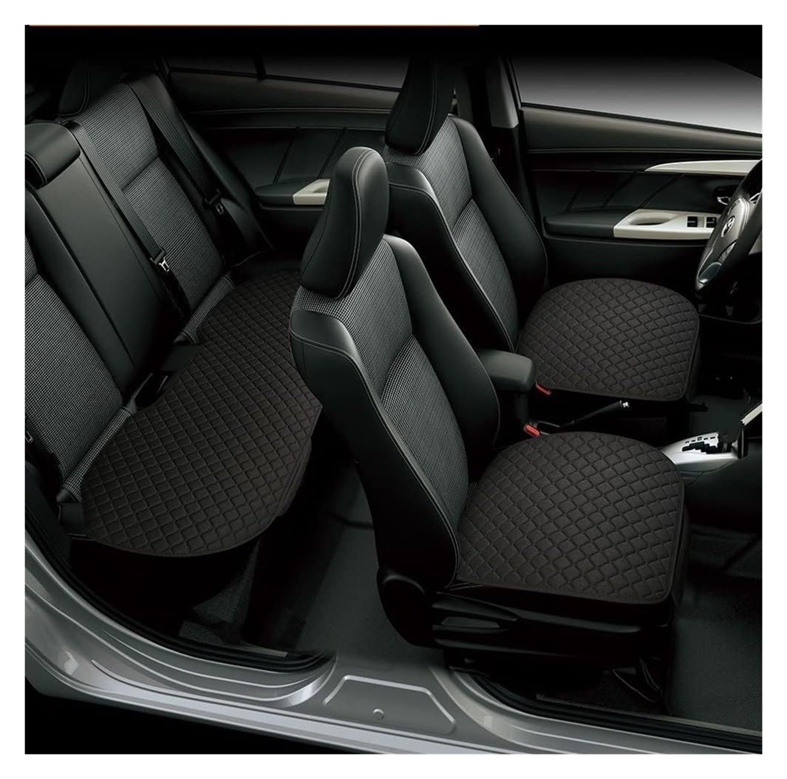 Copri-Sedile Coprisedile Universale Per Auto Protezione Dello Schienale Sedile Anteriore Posteriore Cuscino Lavabile Tappetino Per Auto Coprisedili Auto(Red-3pcs)