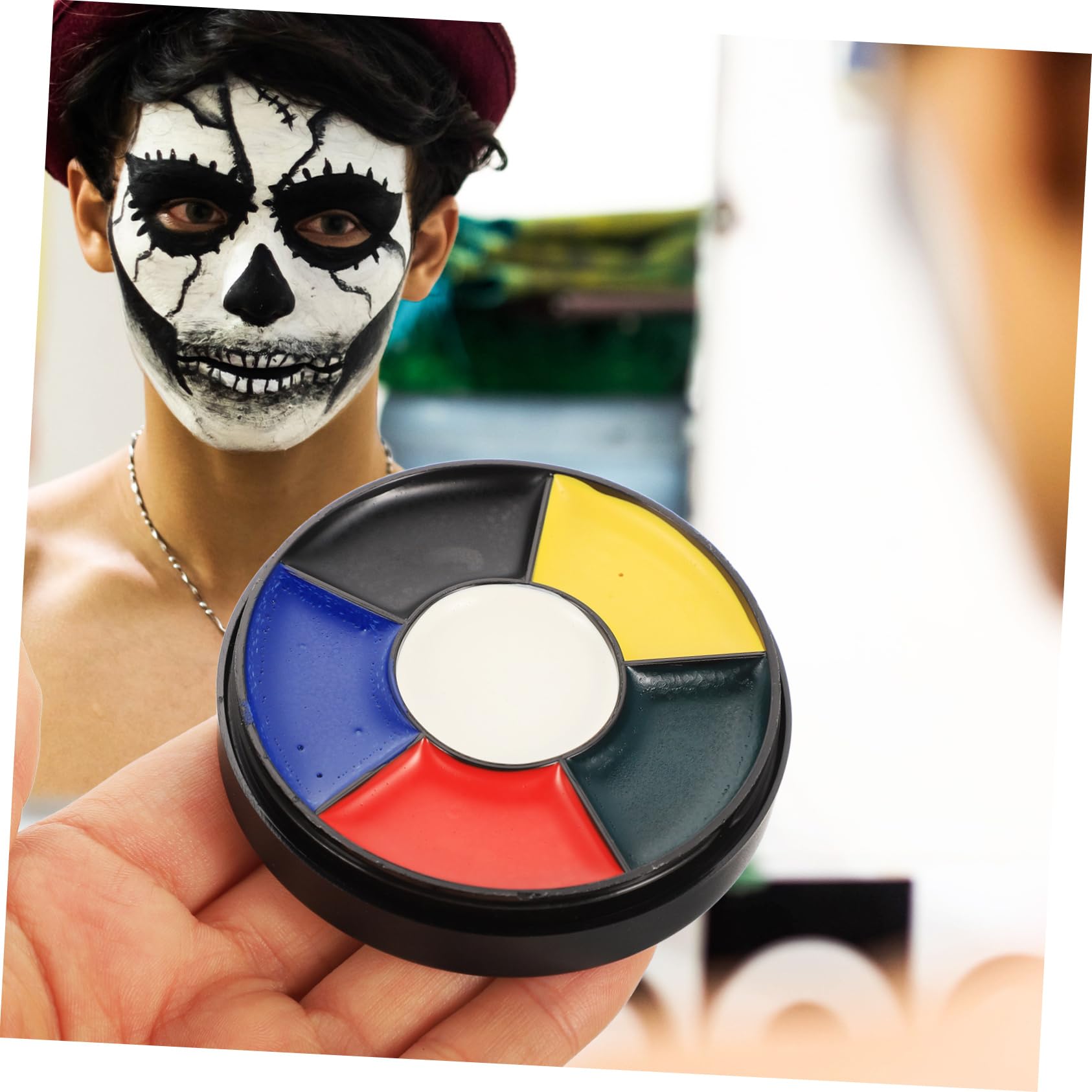 SEWACC 5piezas Pintura Facial De Efecto Falsa Para Halloween Cosplay y Maquillaje De Fiesta Pigmento Seguro y Lavable Para Decoración y Efectos Especiales