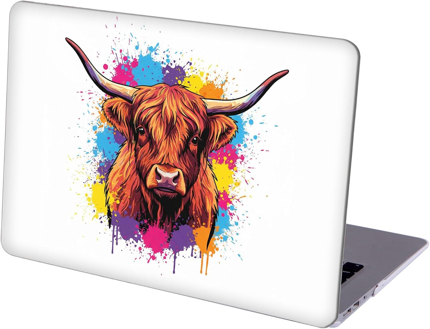 Compatible with MacBook Neo 13-inch, Hard Shell Case with Keyboard Cover and Screen Protector (A3404 A18 Pro chip, 2026 Release) - Highland Cow MC22957