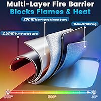 Vista 3 de [2026 Upgraded] -35 Mins True Fireproof Safe for Home -7.0 Cu Ft Large Heavy Duty Safe, Safe Box Fireproof Waterproof, Large Document Safe with