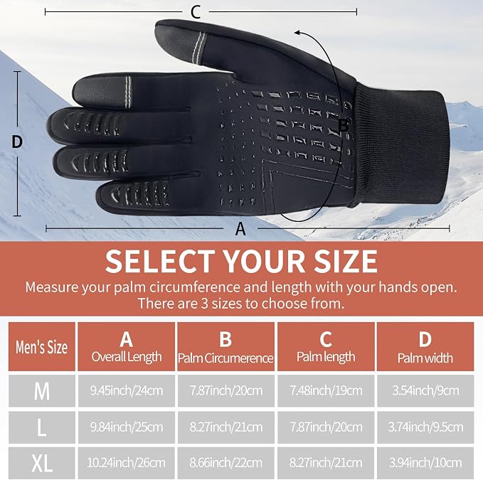 Guantes invierno térmicos resistentes agua talla XL miniatura 5