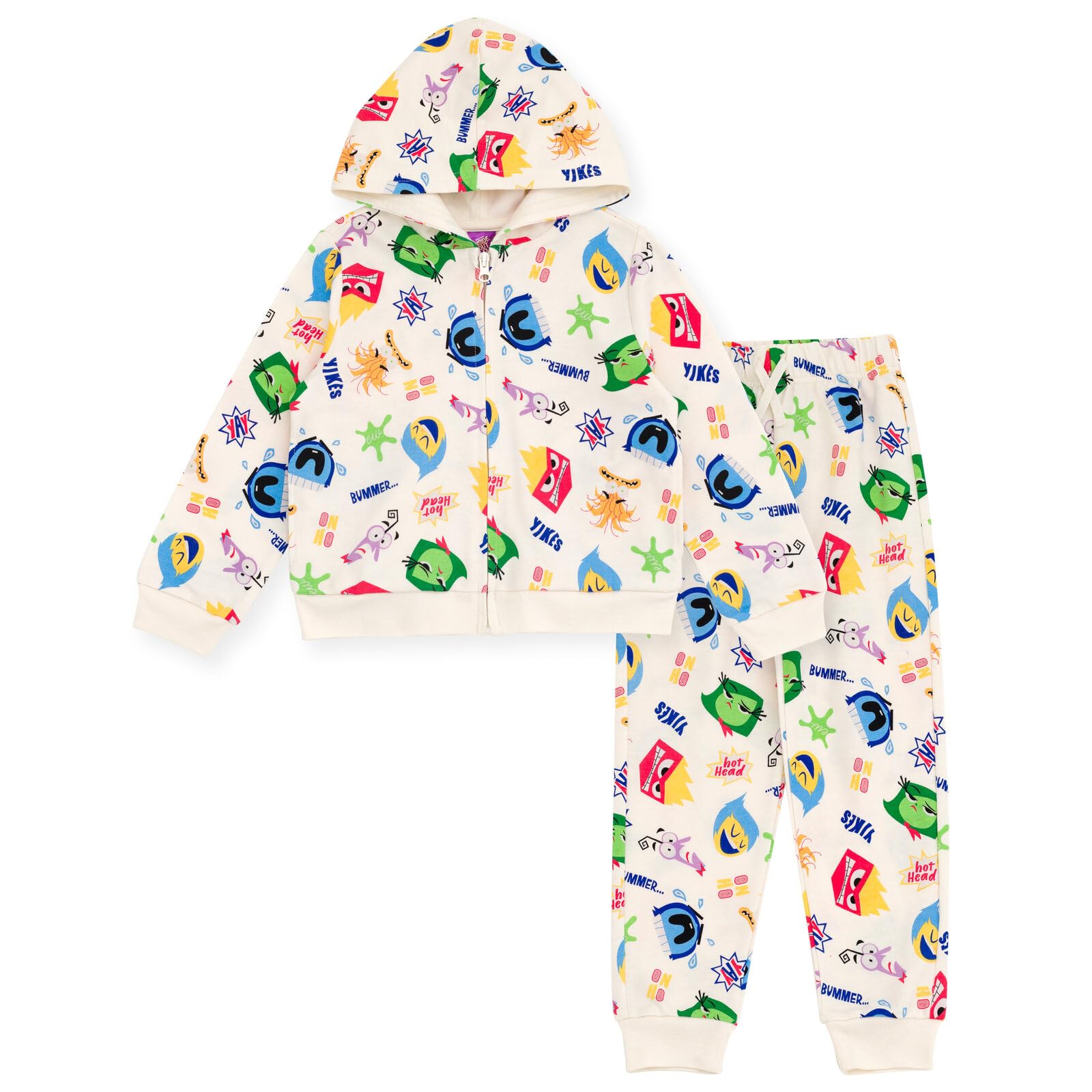Disney Junior French Terry Kapuzenpulli und Hose mit Reißverschluss für Kleinkinder bis große Kinder (12 Monate – 18–20)