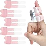 5 PCS Breathable Trigger Finger Splint, Adjustable Finger Brace, Thumb Brace for Broken Strained Arthritis for Thumb, Middle, Index, Ring, Pinky Finger Splint