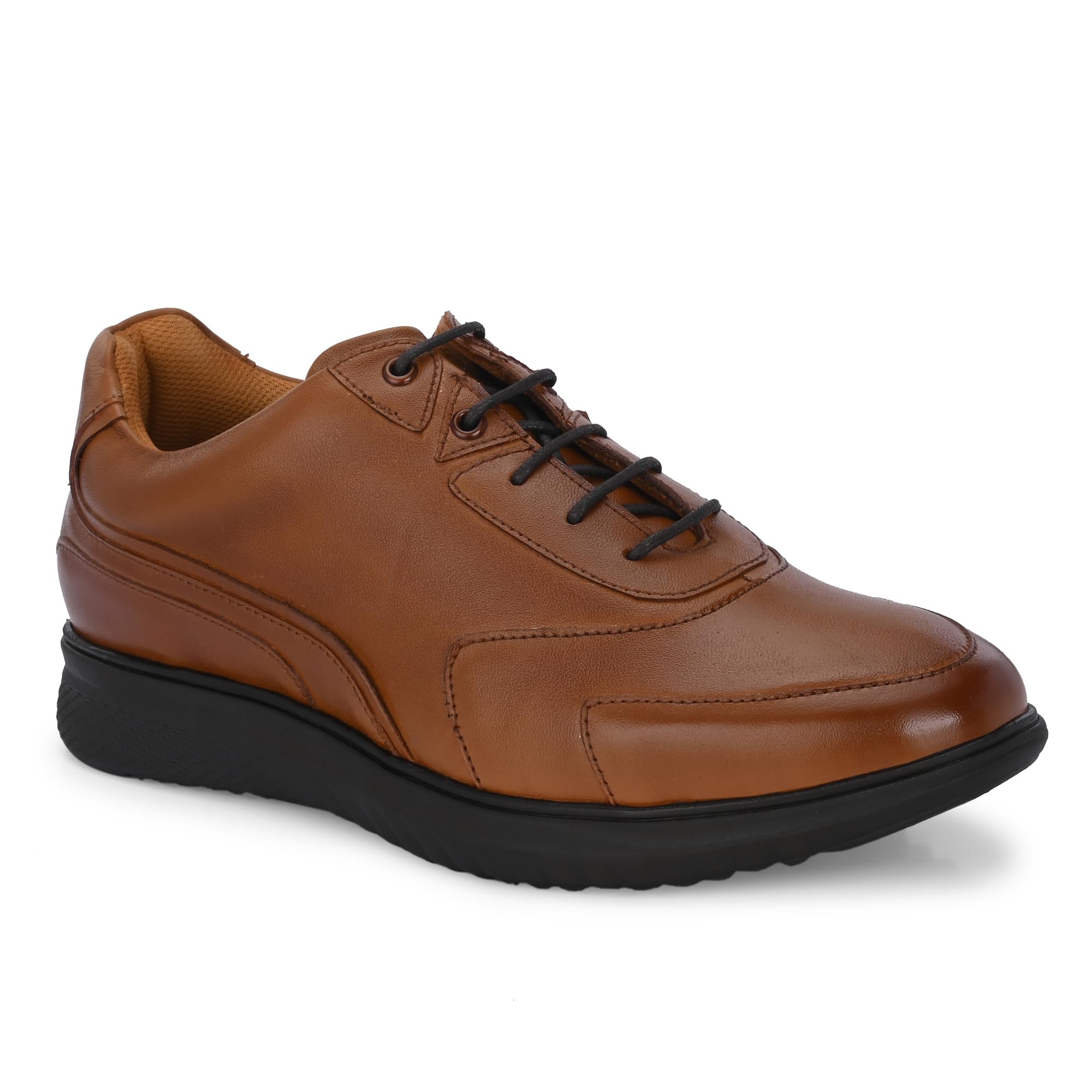 ROBERTO GALLIO Premium Leather Lace Up Semi Formal Oxford Shoes Light Weight Extra Comfort for Men (Tan, 8) (B0CZT13JFK) Amazon Price History, Amazon Price Tracker