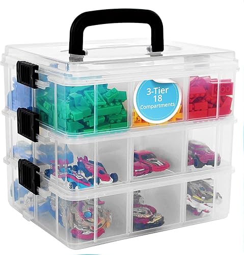 Miniatura 7 de Bins & Things - Organizador de juguetes apilable, compatible con muñecas LOL Surprise, LPS, Shopkins, Tsum Tsum y Lego, caja portátil ajustable