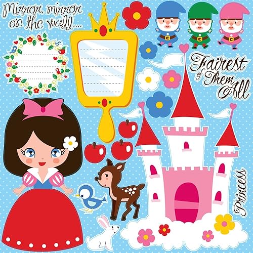Reminisce Autocollant motif contes de fées Blanche-Neige 30,5 x 30,5 cm