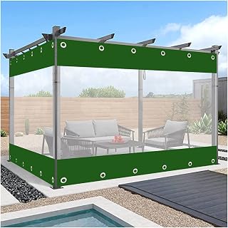 Outdoor Vinyl Curtains 650G/㎡ Car Wash Partition Curtain Tear Proof for Pergola, Porch, Gazebo, Cottage/Indoor, 68 Sizes (1x2.5m/3.28x8.2ft)