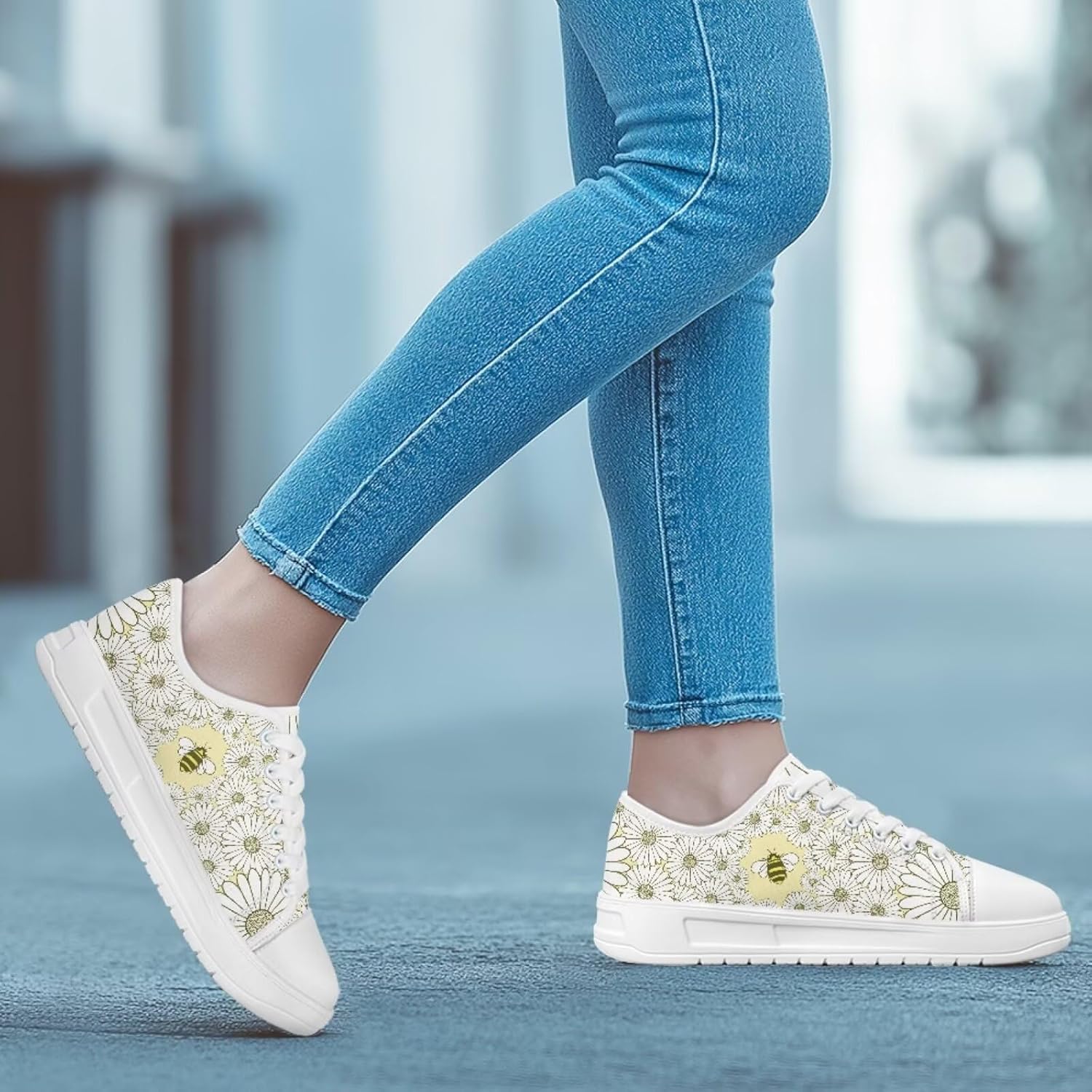 Womens Canvas Sneakers Lightweight Lace Up Fashion Comfortable Canvas Shoes Low Top Slip On Casual Tennis Walking Footwear