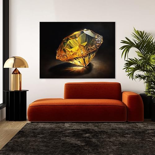 Miniatura 2 de Sense Canvas Lienzo decorativo con piedra preciosa de zafiro amarillo 7, decoración del hogar, póster impreso, grande, 40 x 30 0.75 pulgadas