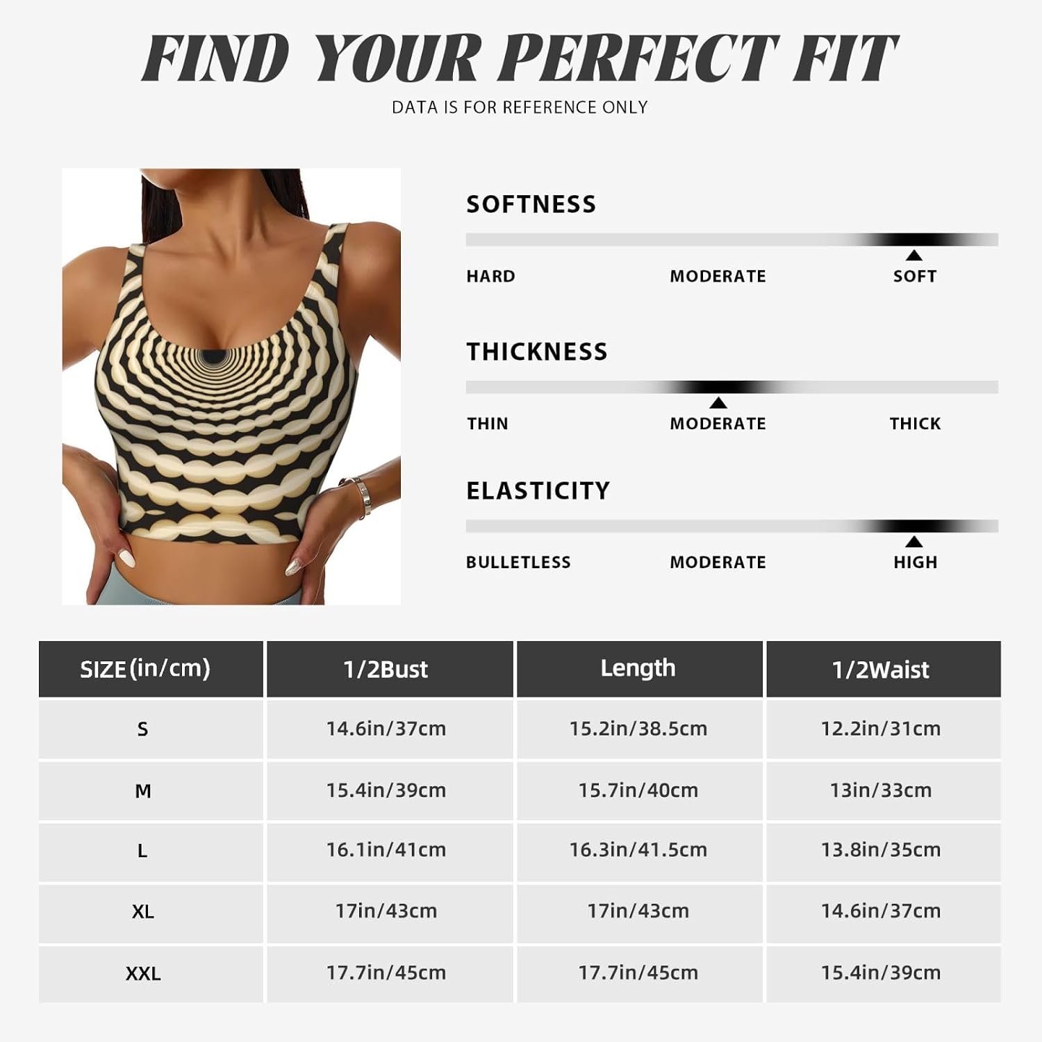 Circular Illusion Art Women's Sports Bras - High Support Workout Tops for Women