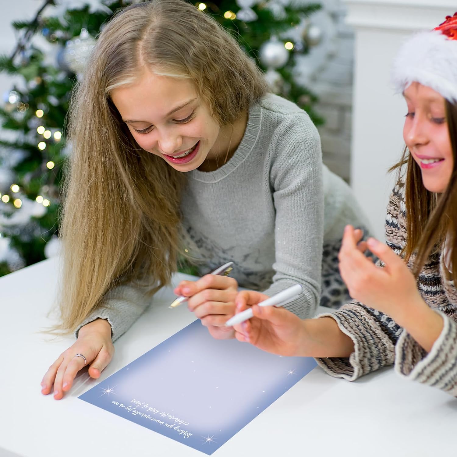 Gueevin 120 Sheets Nativity Scene Christmas Stationery Paper 8.5'' x 11'' Printer Paper Christmas Letter Paper Writing Paper Holiday Letterhead for Notes Greeting Cards Invitations Office Print