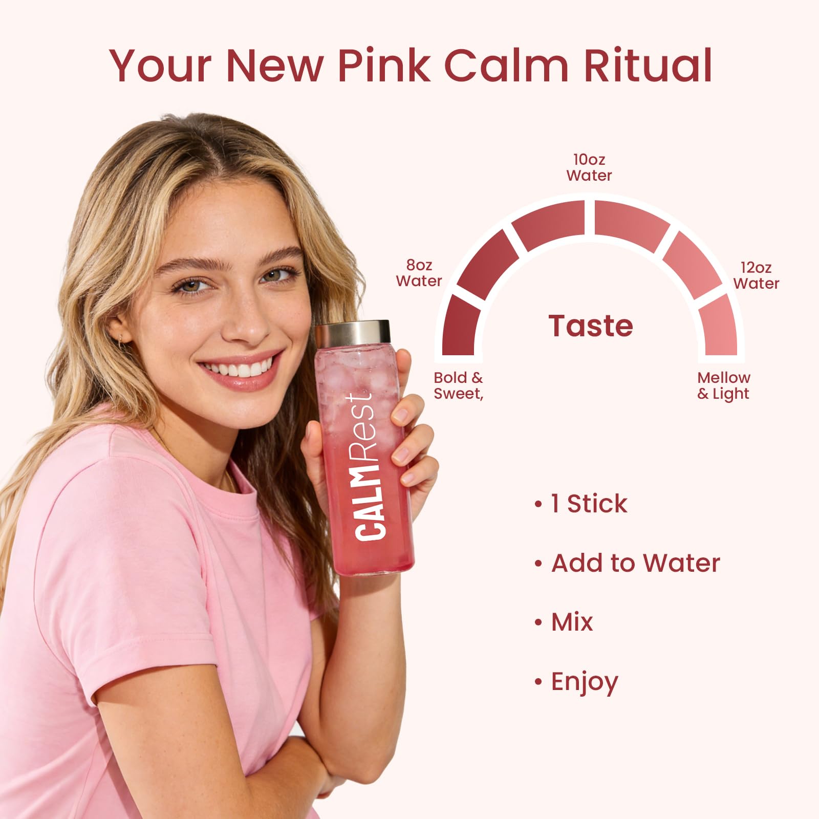 Calm Magnesium Powder Cortisol Supplement for Women, Hormone Balance Support* for Sleep & Relax Supports, No Sugar, Raspberry Lemonade,15Ct — Amazon image 8