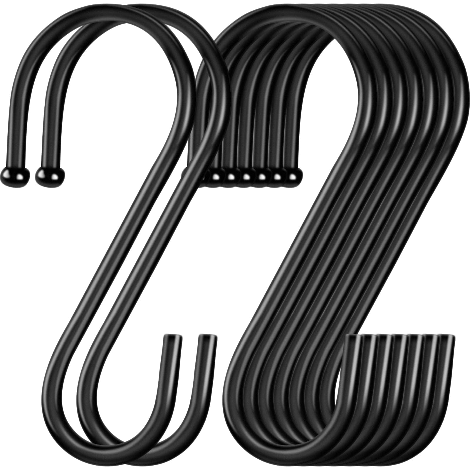 Crochets en S de 8,9 cm lot de 24 noirs universels pour suspendre