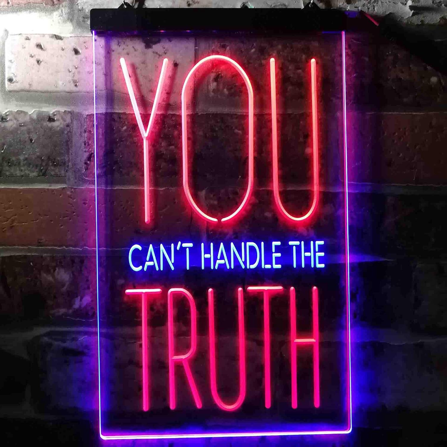 ADVPRO You Can't Handle The Truth Daily Quotes Dual Color LED Neon Sign Blue & Red 8 x 12 Inches st6s23-i3690-br