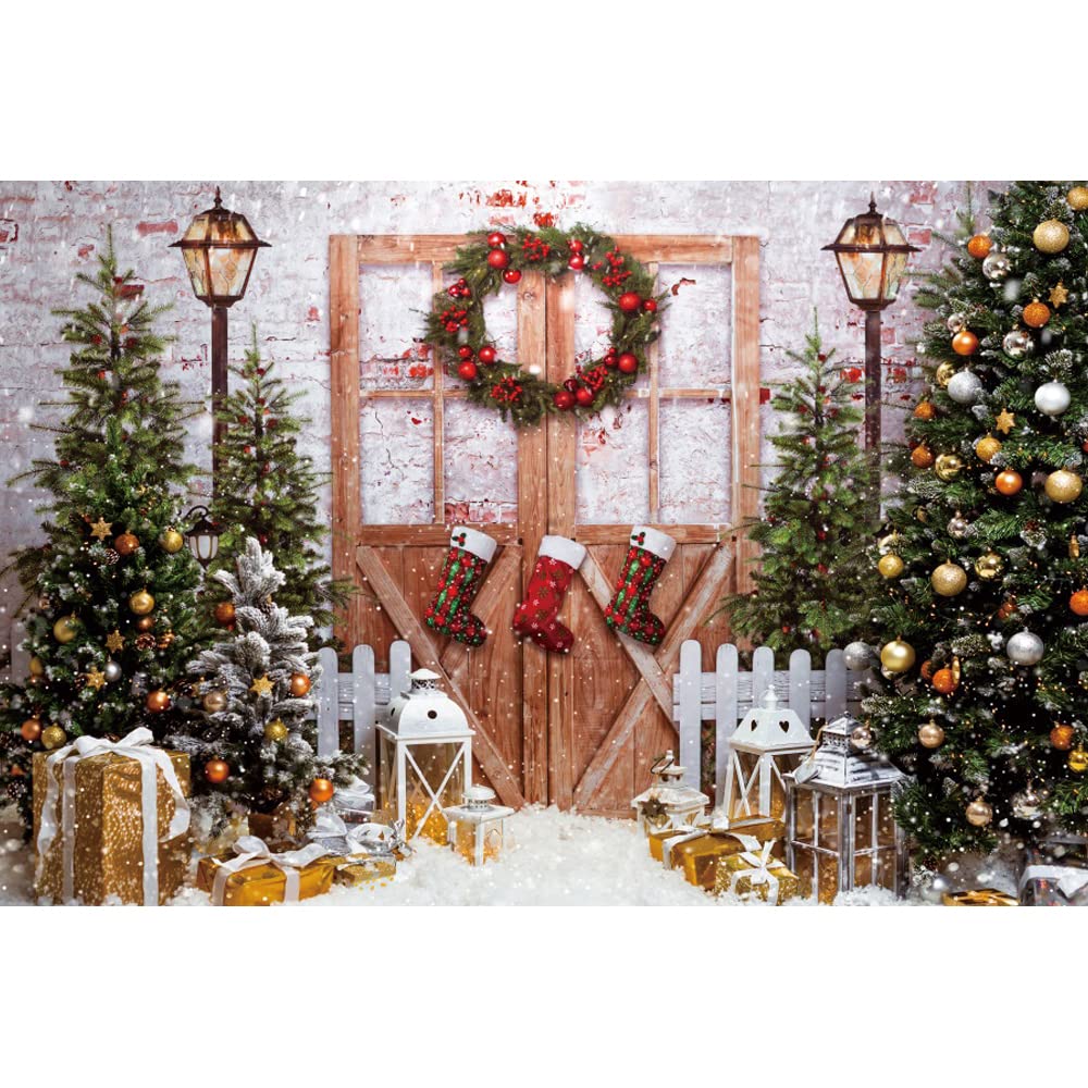 Christmas Photography Background Winter Xmas Wreath Window Decoration Supplies Kids Photo Portrait Backdrops Studio Props - 44 - View #5