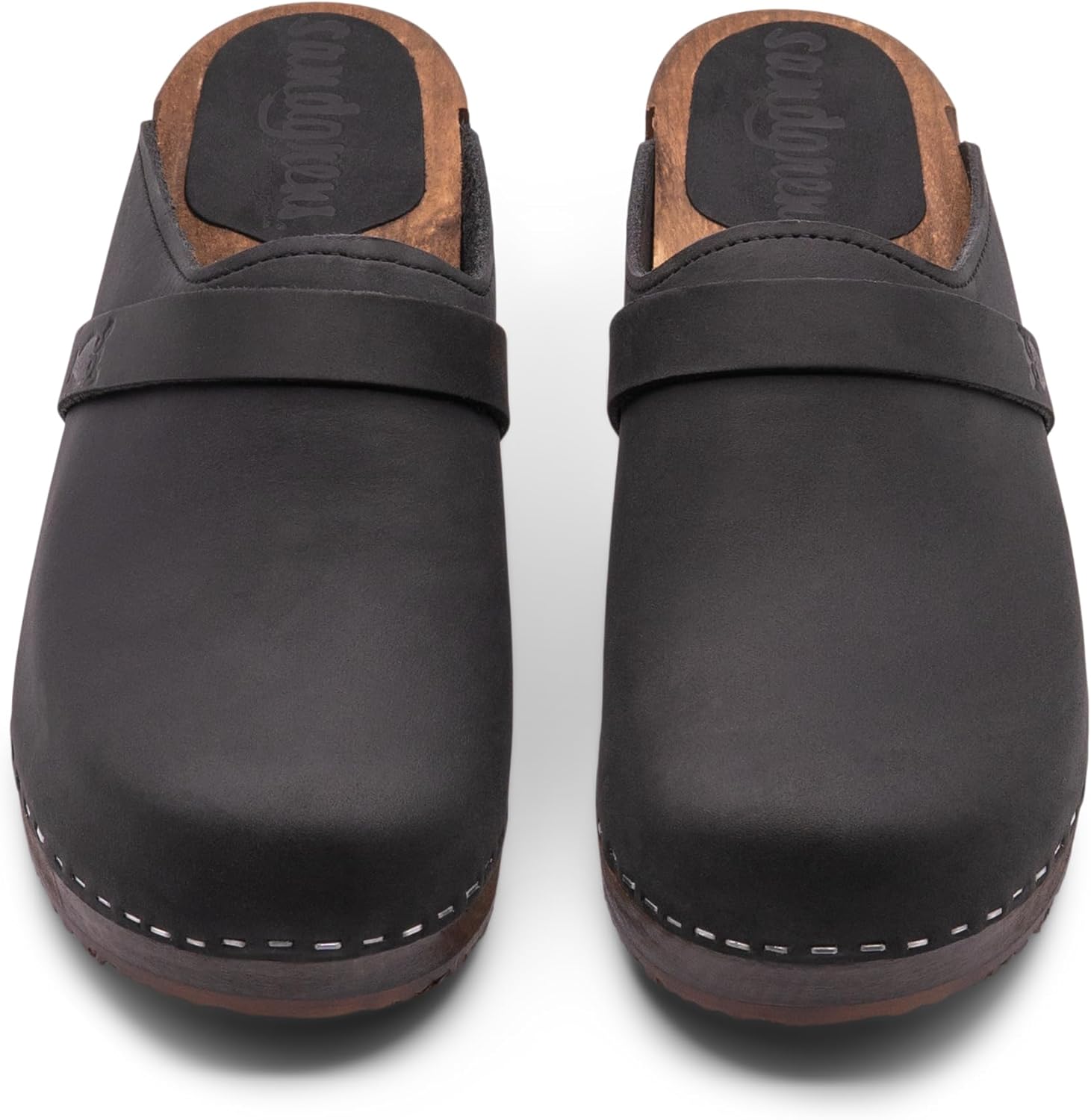 Sandgrens Handmade Swedish Wood Clogs for Women, Low Heel Mule | Tokyo - Image 6