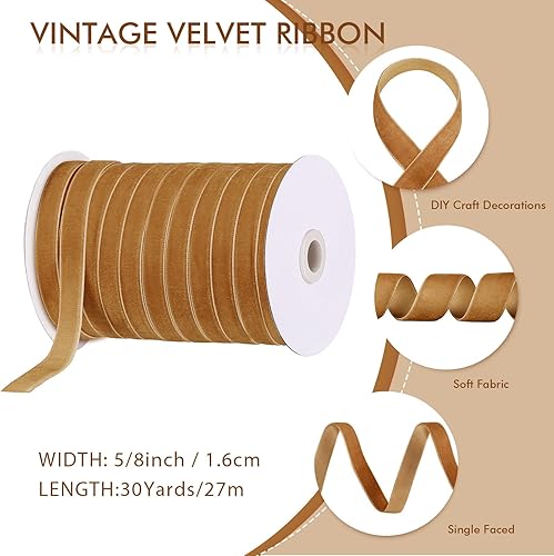 Miniatura 50 de Chuangdi 3/8 pulgadas, 60 yardas, cinta de terciopelo azul verde azulado de Navidad, cintas anchas de terciopelo vintage para adornos de árbol