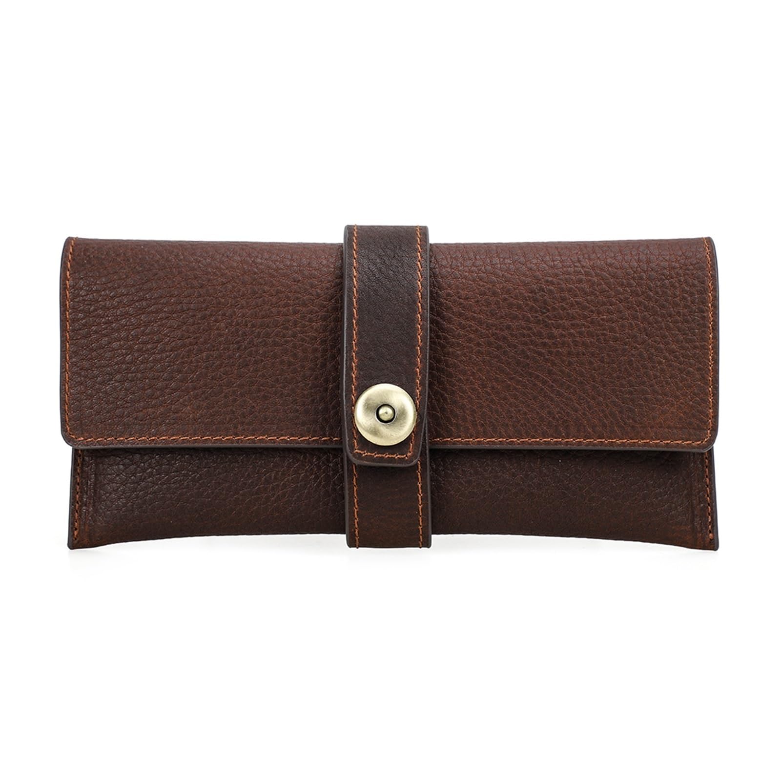 Funda de Gafas Blanda de Cuero Handmade 1PC Retro Genuine Leather Glasses Cover Case Storage Bag Sunglasses Protective Box Eyeglasses Holder Men Women