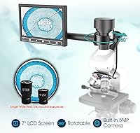 Vista 2 de Microscopios monoculares compuestos de laboratorio con temperatura constante, microscopio de doble visión para adultos estudiantes con aumento