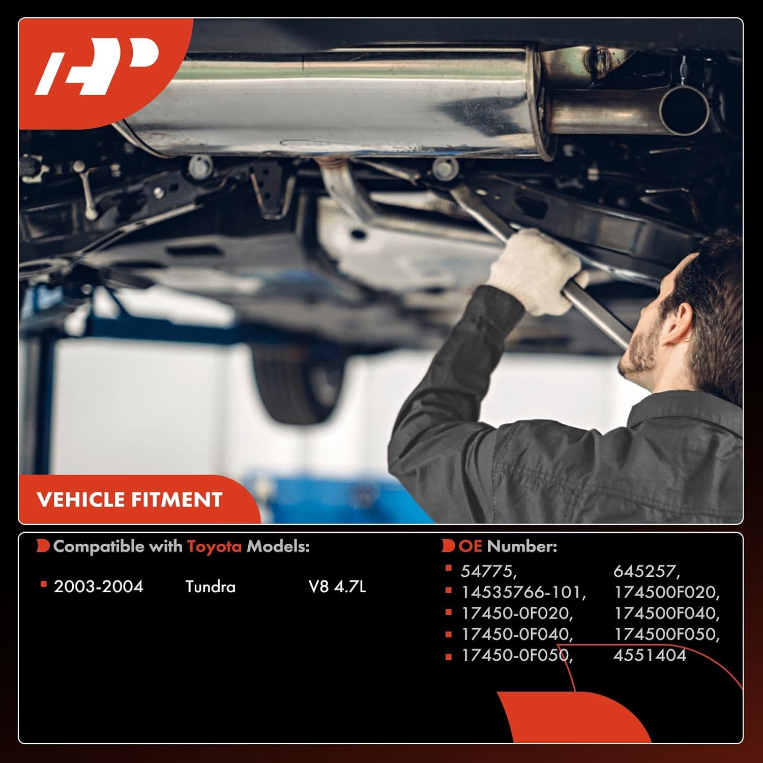 A-Premium Left Catalytic Converter Kit Direct-Fit Compatible with Toyota Tundra 2003-2004 4.7L, EPA Compliant, Replace# 14535766-101, 174500F020