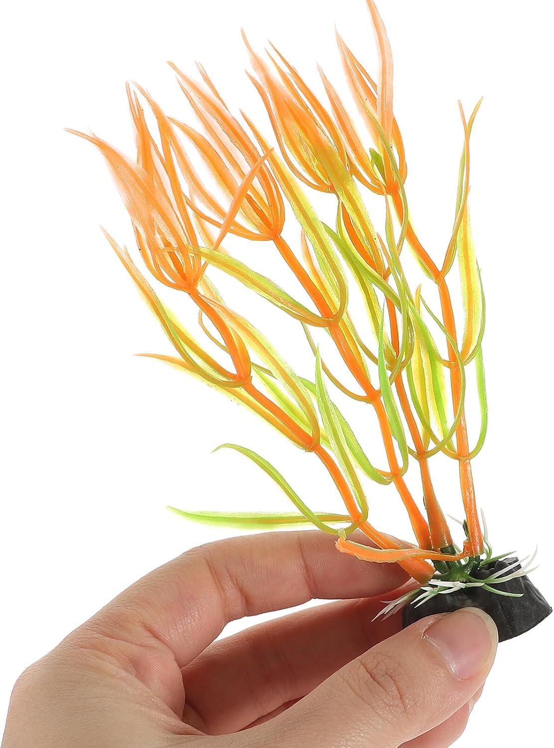 20pcs Aquarium Decorative Plastic Fish Tank Plants Figurines Realistic Fake Aquatic Plants Adornments for Betta Fish and Freshwater Tank Decor
