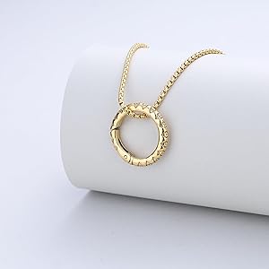 GAVU 18K Gold-Plated Ring Holder Pendant Necklace for Men, Men's