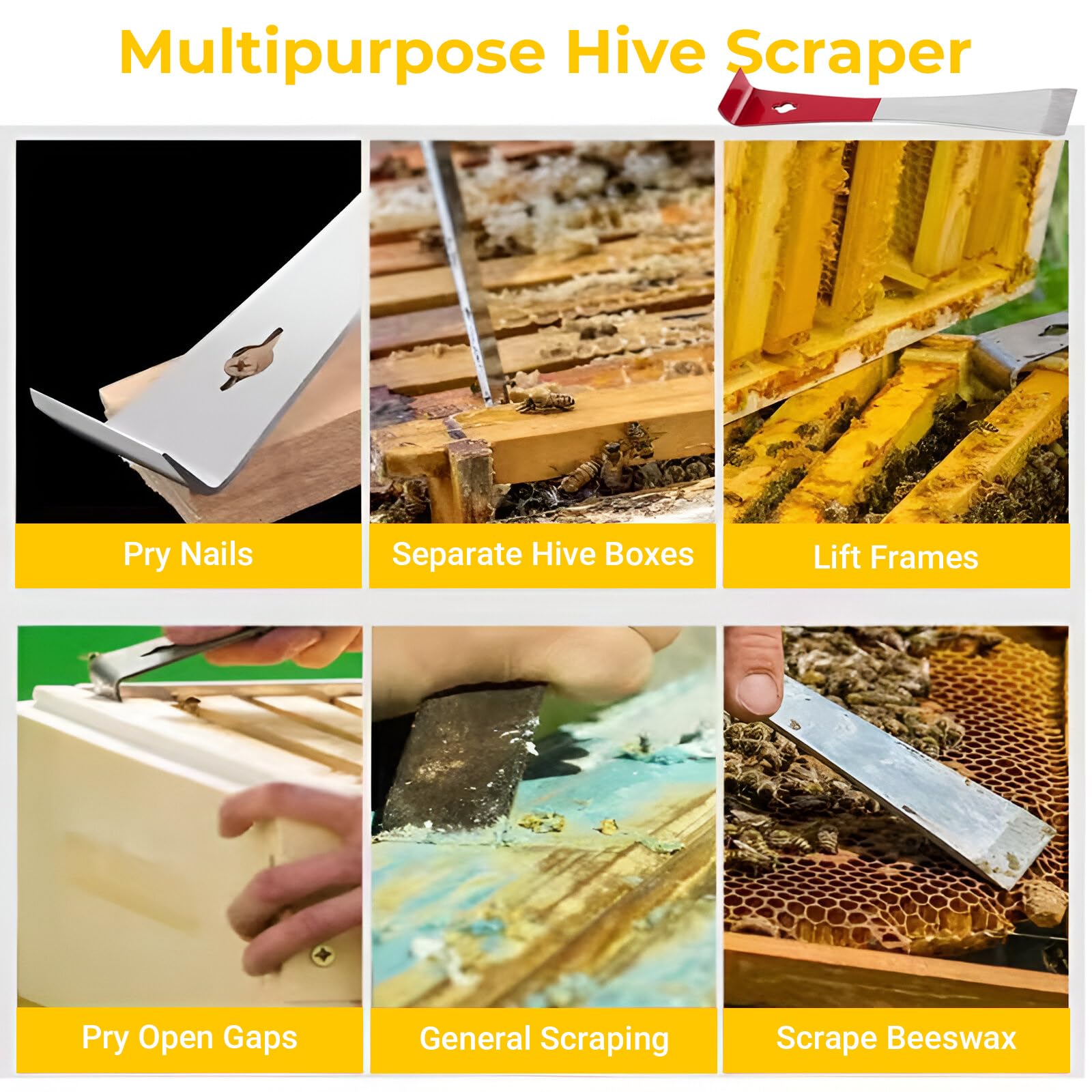 Passoire à miel double en acier inoxydable pour seau de 18 litres, extracteur de miel avec bras extensibles jusqu'à 41,9 cm, équipement d'apiculture