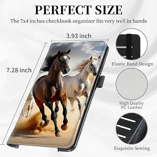 Vista 49 de Funda para chequera personal con diseño de tortuga marina verde, funda de piel sintética para hombres y mujeres, con ranuras para tarjetas, soporte