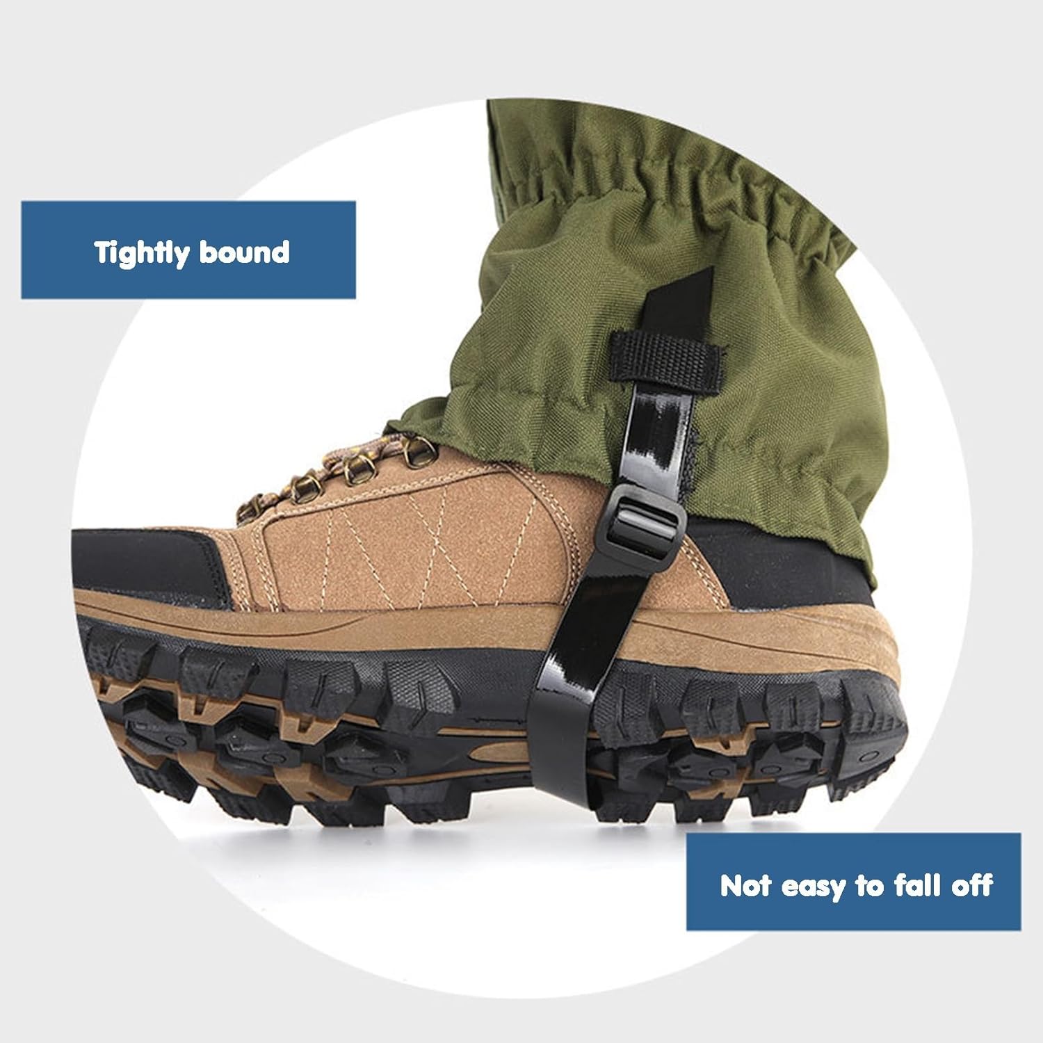 Leg Gaiters,Breathable Leg Gaiters for Women and Men Boots,Adjustable Anti Snake Bite Shoes Gaiters,for Mountaineering Snow Gaiters for Boots