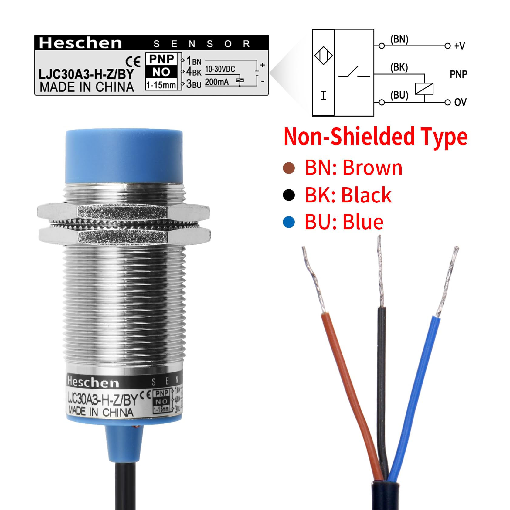 Interruttore Capacitivo Di Prossimità LJC30A3-H-Z/BY - Sensore PNP NO Per Automazione Industriale - Foto 9