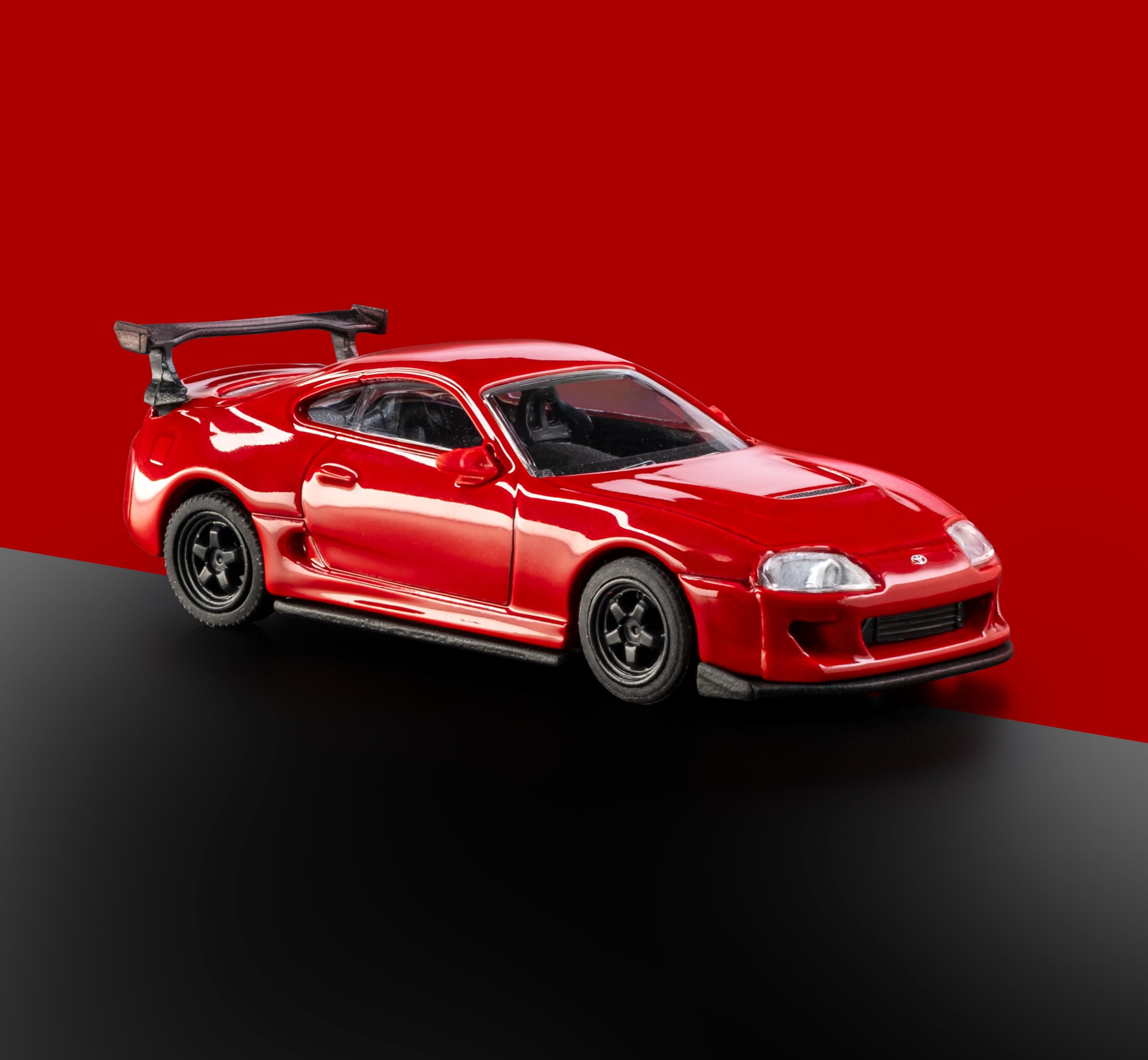 Majorette Auto Collection 1995 Toyota Supra - Coche Coleccionable con chasis de Metal, neumáticos de Goma y escaparate, Modelo Deportivo JDM a Escala 1:64, para coleccionistas y niños a Partir de 14