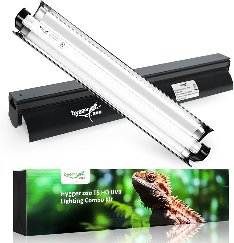 Iluminação T5 para Terrário com Lâmpada Fluorescente UVA/UVB 10.0 Hygger zoo 8 W, 30,5 cm