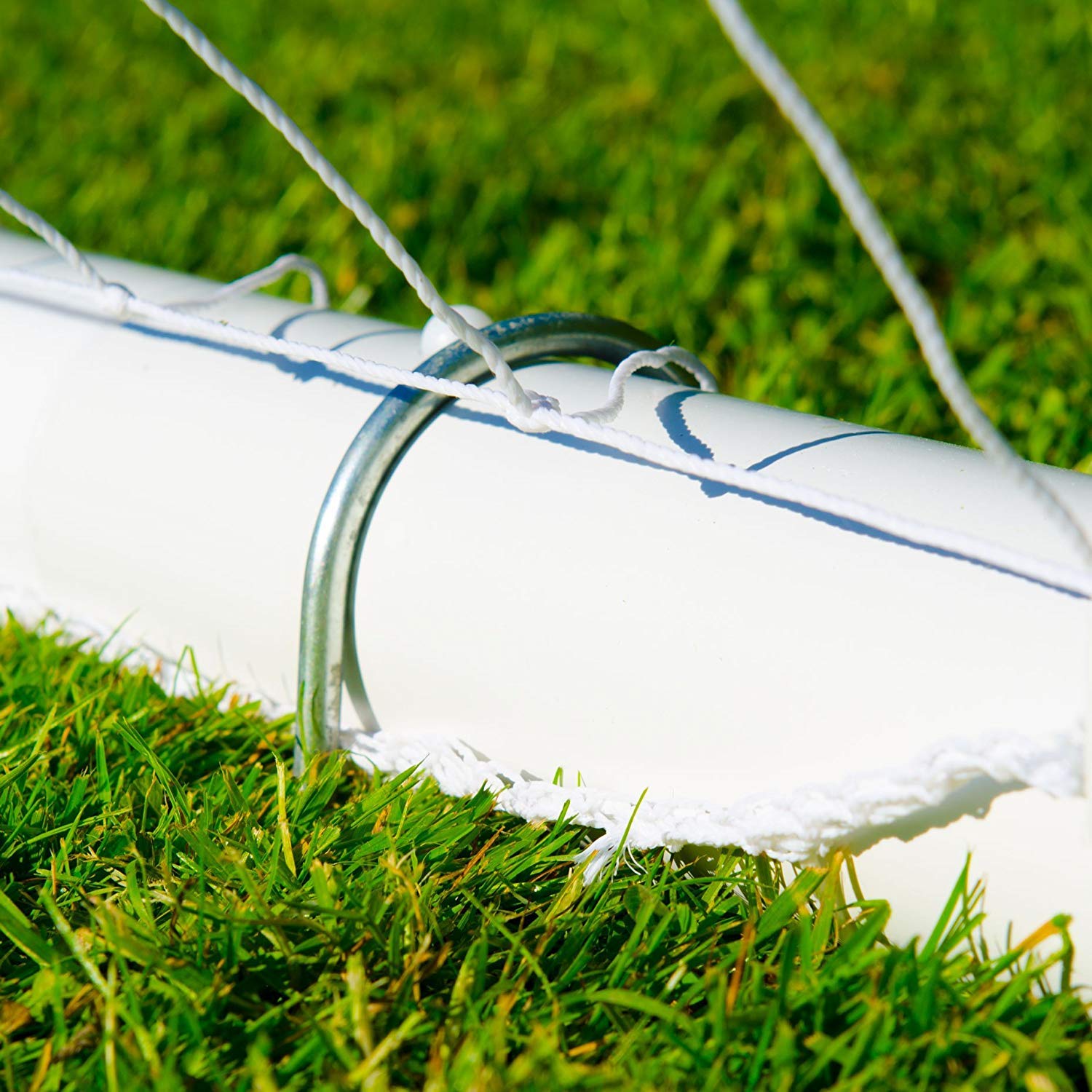 FORZA Sistema di Fissaggio per Porte di Calcio Steel [2 Dimensioni] - Picchetti a U di qualità per Porte di Calcio in PVC