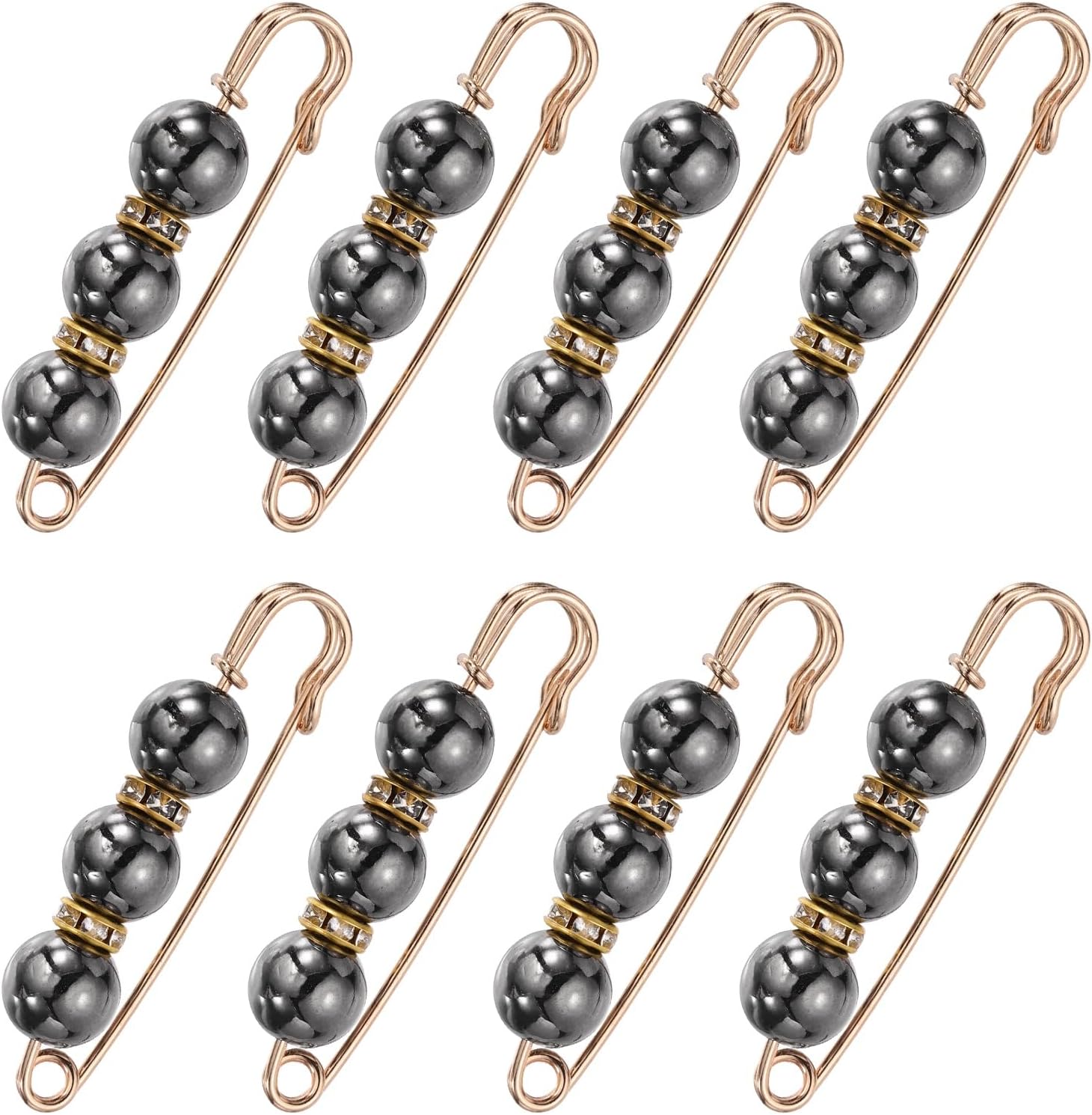 MECCANIXITY Pearl Brooch Pins Decorative Safety Pin Brooch for Women